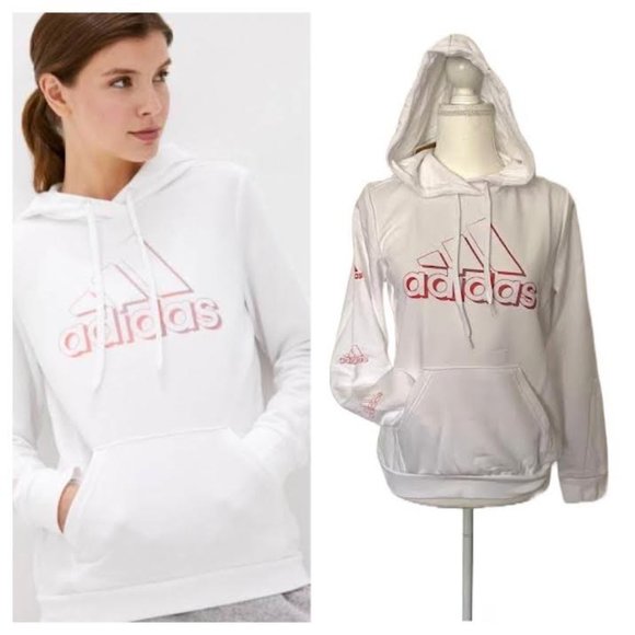NWT $60 ADIDAS Women S AEROREADY DRY Active LOGO Sleeve Graphic Hoodie Jacket - Picture 1 of 16
